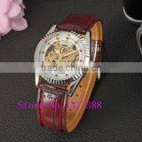 New Casual Fashion Watch WINNER Women Automatic Mechanical Watch Leather Strap Dress Watches For Ladies Best Gift Wristwatches thumbnail-4