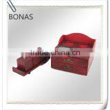 Hotel Leather Jewel Case Storage Box With Drawer thumbnail-1