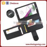 Protective Premium PU Black Leather Flip Cover Wallet Case for LG G5