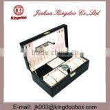 Jinhua Supplier Large Rectangular Wooden MDF PU Leather Watch Box With Mirror thumbnail-2