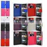 Pu Leather Credit Card Wallet Mobile Phone Case Cover for HTC One M7 thumbnail-1