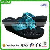 Custom Wedge Hollow PU Ladies Shoes Women Summer Sandal