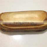 Handmade Natural Wood Cutlery Tableware Wood Plate Tableware Dishes For Restaurant thumbnail-3
