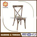 Gold Supplier Promotional Sale Beauty Stacking Wooden Cross Back Chair thumbnail-5