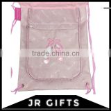 Reliable Quality Pink Polyester cute drawstring bag