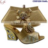 CSB1224 Amy green hot selling shoes & bags best price high popular beautiful lady high heel shoes match bag