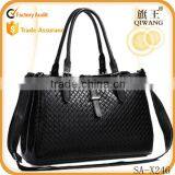Lastest Women Big Designer Woven Shoulder Bag Genuine Leather Tote Bag
