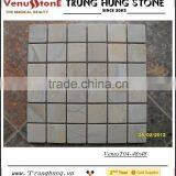 48*48 Wooden Yellow Tumbled Marble Mosaic Tiles thumbnail-1