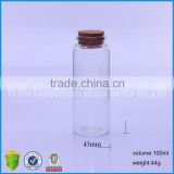 100ml transparent glass spice bottle with cork top