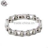 Dongguan Wholesale Stainless Steel Silver 10mm Bicycle Chain Personality Bracelet for Men