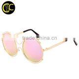 2016 Designer Sunglasses Classic Metal Big Frame Round Shades Vintage Ladies Brand Sun Glasses CC5011 Quality Choice thumbnail-1