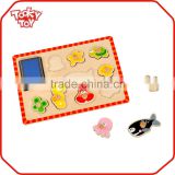 With Lnk Pad Shapes Form Toys Marine Wooden Puzzle Toy