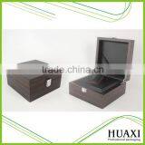Personalized Luxury Dark Brown Wooden Watch Box for Men