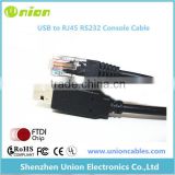 FTDI USB to serial RS232 console rollover cable for Cisco routers