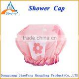 Hot Pink Waterproof PVC Shower Cap For Women