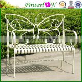 Sale Antique Folding Wrought Iron Butterfly Shape Outdoor Bench For Outdoor Garden Backyard I24M TS05 X11B PL08-10285CP