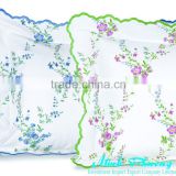 Embroidery flower pillow high quality 100% cotton