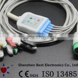 Mindray /Datascope 12pin ECG Cable and Leadwires With 5 Leads, IEC With Grabber