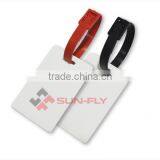 Factory Wholesale Sublimation Custom Made Plastic Travel Luggage Tags