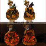 Thanksgiving Decoration Resin Scarecrow Figurine Led Solar Lighting thumbnail-1