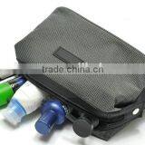 Elegant Small Plaid Toiletry Bag Travel Organizer Cosmetic Bag for Men Women thumbnail-5