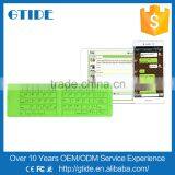 2016 Top Selling Handheld Folding Silcone Silent Wireless Bluetooth Keyboard for Ios Android and Windows