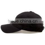 New Design GuangZhou DaiJun Oem 100% Cotton 6 Panels Black Colour Curved Brim Custom Metal Buckle Custom Running Cap thumbnail-3