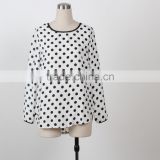 latest blouse design pictures woman polka dot blouse top long sleeve Bulk wholesale blouse manufacture