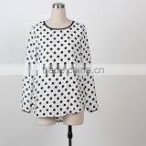 latest blouse design pictures woman polka dot blouse top long sleeve Bulk wholesale blouse manufacture