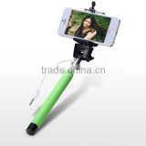 Handheld Best Monopod stick with fluted tube shutter button Monopod With Cable