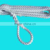 White Color 18mm 3 Strands Twisted Polyester Rope With Loop thumbnail-1