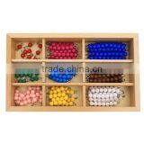 High Quality Wooden Montessori Mathematics Toy Checker Board Colorful Beads thumbnail-5