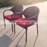 C - CF667 Outdoor Wicker Furniture Black Rattan Chair thumbnail-5