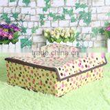 N488 Good Quality Rectangle Non Woven Coated Water Proof Foldable Storage Box Polka Dot Bin thumbnail-5