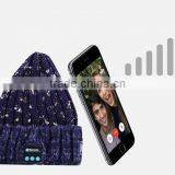 Fasion Style Bluetooth Knitted Hat Smart Wireless Bluetooth Winter Hat Plus Thick Velvet Winter Bluetooth Winter Lady Hat thumbnail-2