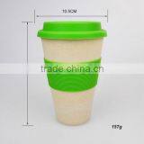 Bamboo Fiber Coffe Cup Plate Fiber Mug With Green Material thumbnail-2