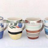 2015 New Design Hot Selling Colorful Ceramic Coffee Cup With Handle for Drinking thumbnail-1