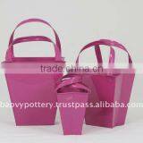 AWJ Galvanized Zinc Vase,Galvanized Zinc Watering Can , Zinc Pot Planter, Zinc Planter for Gardening and Household thumbnail-1