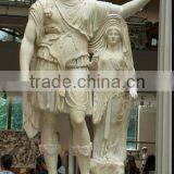 White Marble Western Girl and Woman Statue thumbnail-1