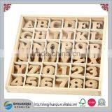 Set of Letters & Numbers - MDF - in Wooden Box - 288 Assorted - 4cm Plain Craft thumbnail-1