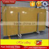 Polished Composite Countertop Yellow Quartz Stone Slab thumbnail-2