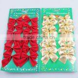 Elegant 12pcs Bow Christmas Tree Decoration Xmas Hanging Ornament Bowknot Party Home Decor thumbnail-2