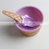 Colorful Ice Cream Bowls and Spoons Set thumbnail-6