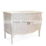 Buffet Console Bombay 2 Door White Distressed Mahogany Wood Furniture thumbnail-3