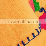 Boho Cold-shoulder Flora Embroidered Crinkled Cotton Mini Dress Mexican Western Dresses Names HSd5199 thumbnail-6