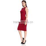 Domin Fashion Sleeveless Jacquard Fabric Bodycon Dress thumbnail-5