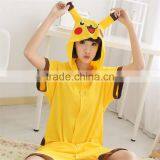 Cute Fashion Summer Clothing Man and Women Short Sleeve Pure Cotton Home Wear Pikachu Pajamas Jumpsuits thumbnail-2