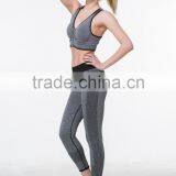 High Quality Mixed Gray Yoga Plain Custom Made Running Bra thumbnail-5