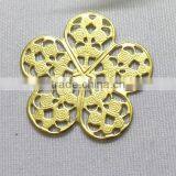 Brass Flower Hair Accessories Hollow Out Metal Flower Garment Accessories Fashion Flower Jewelry Finding thumbnail-2