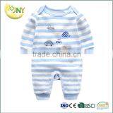 2017 Wholesale Hot Spring Fashion Baby Cotton Knit Long Sleeve Striped Rompers thumbnail-1